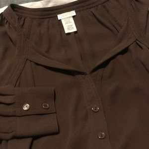 Women’s Brown Long Sleeve Knee Length Dress